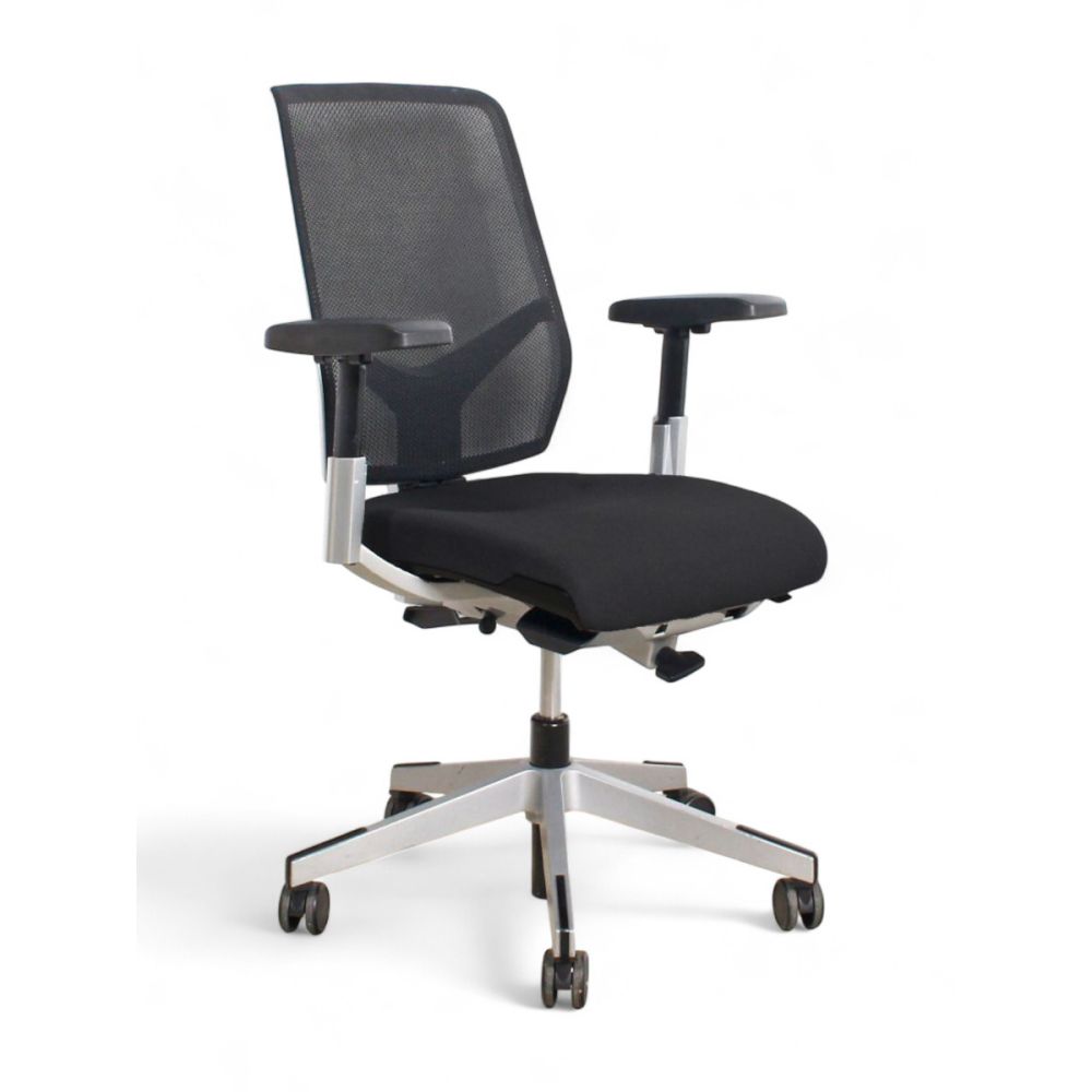 Giroflex 68 bureaustoel, zwart-aluminium