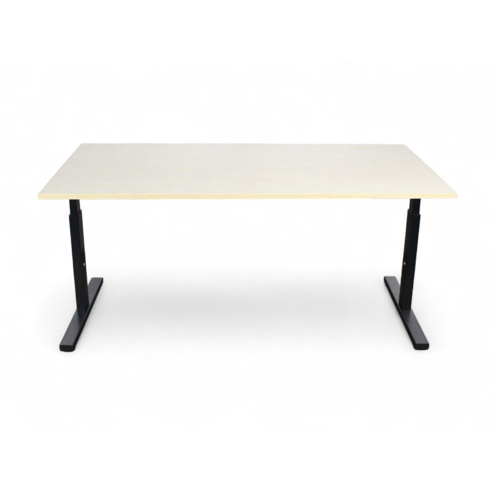 Recht T-poot bureau, 160x80cm, nieuw onderstel