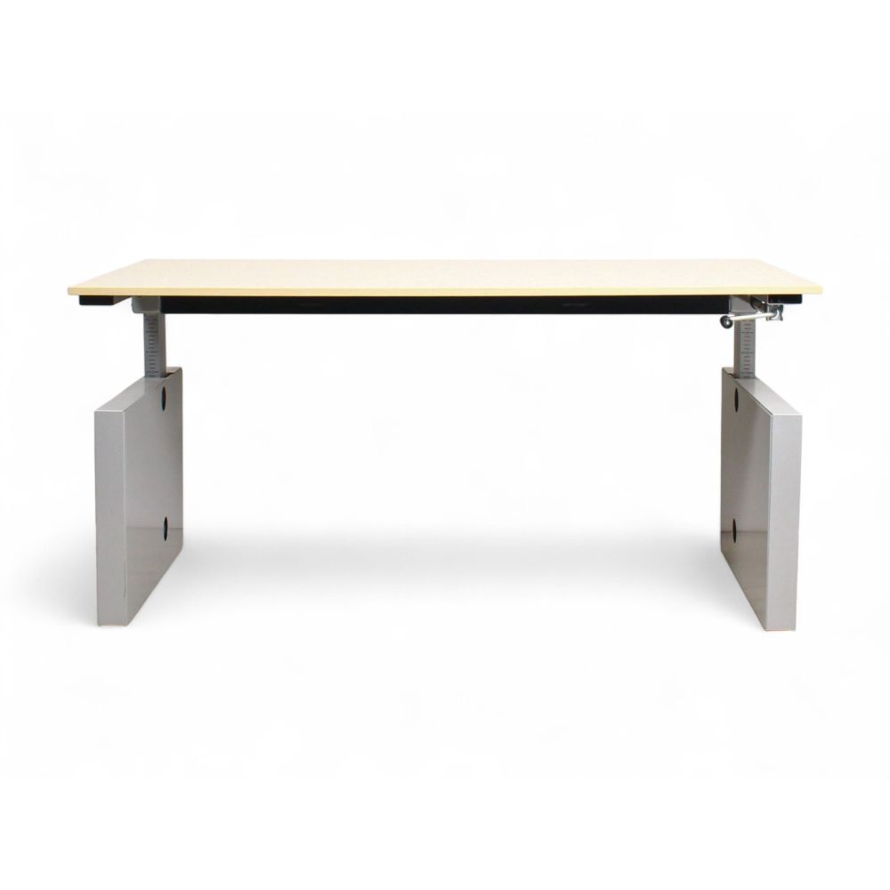 Voortman Hi Tee slingerbureau, 160x80cm, lindberg eiken-aluminium