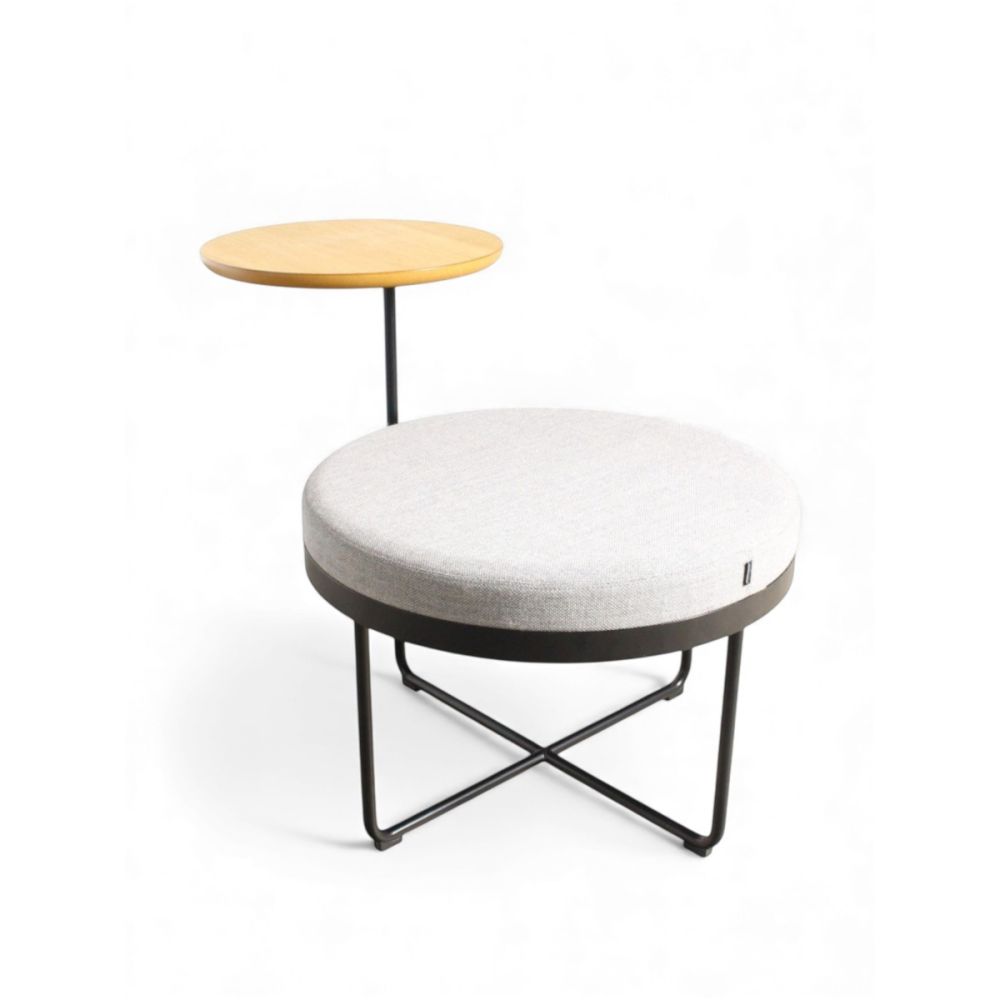 Johanson Shima poef met tafel, grijs-zwart