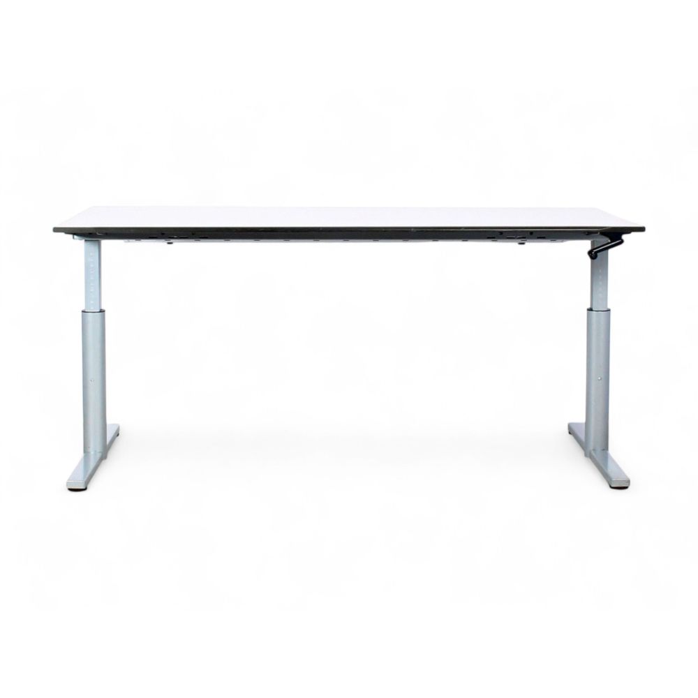 Gispen TM slingerbureau, 180x80 cm, lindberg eiken-aluminium