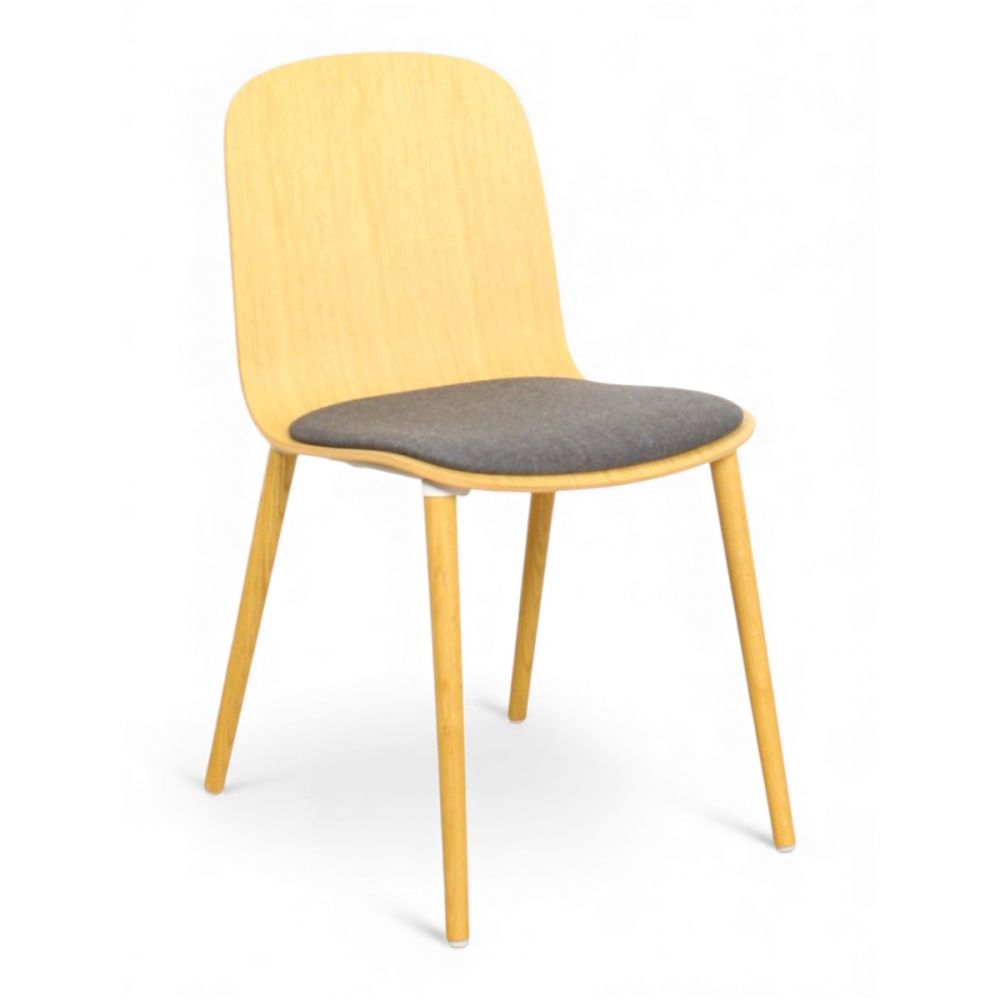 Steelcase Cavatina stoel, 4-poot, eiken-grijs