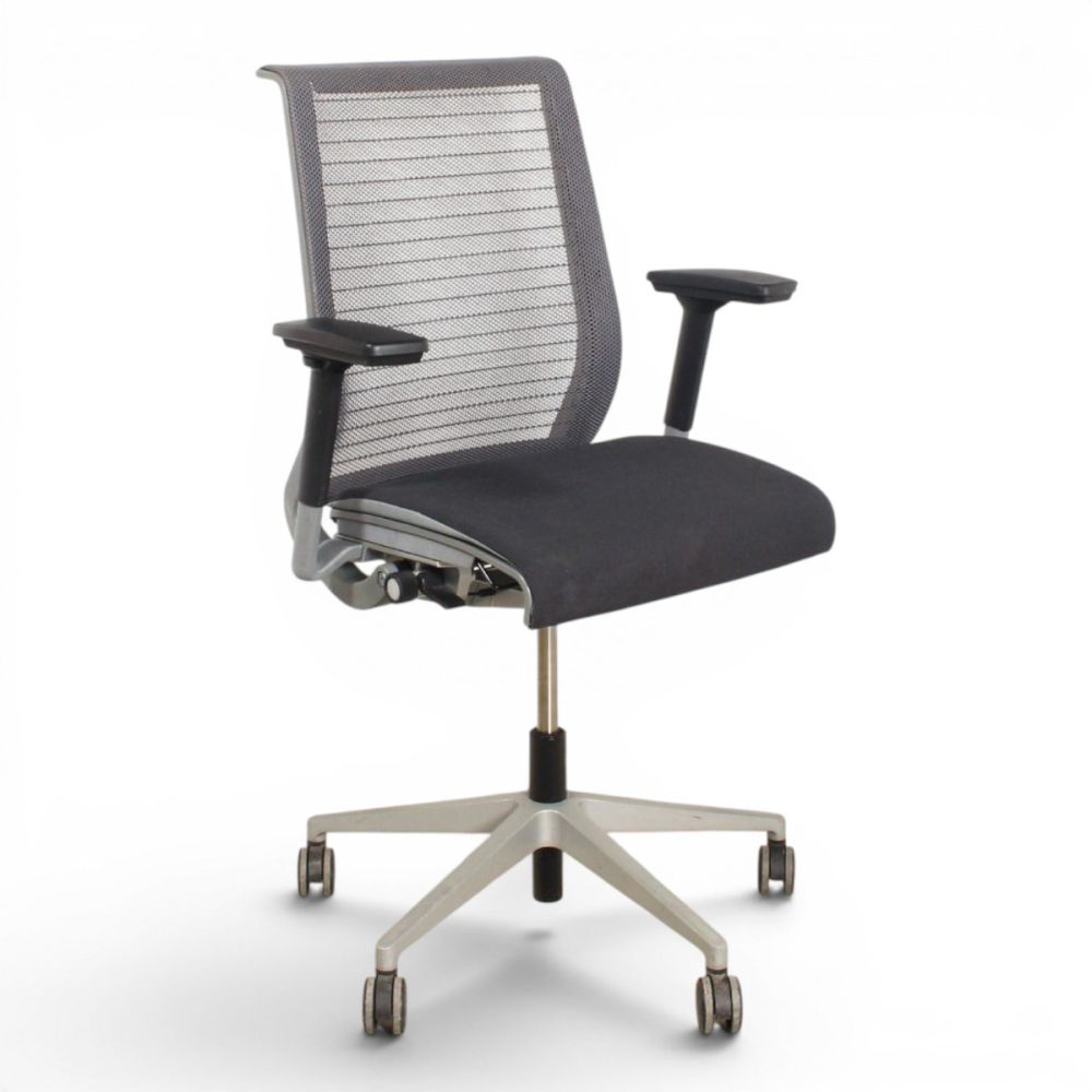 Steelcase Think bureaustoel, mesh rug, antraciet-alu
