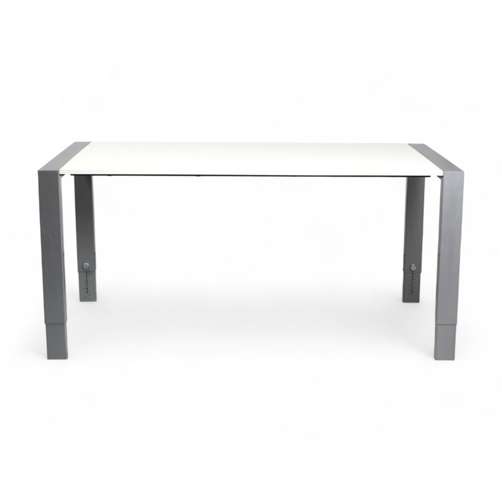 Samas verstelbaar bureau 160x80 cm, alu-wit
