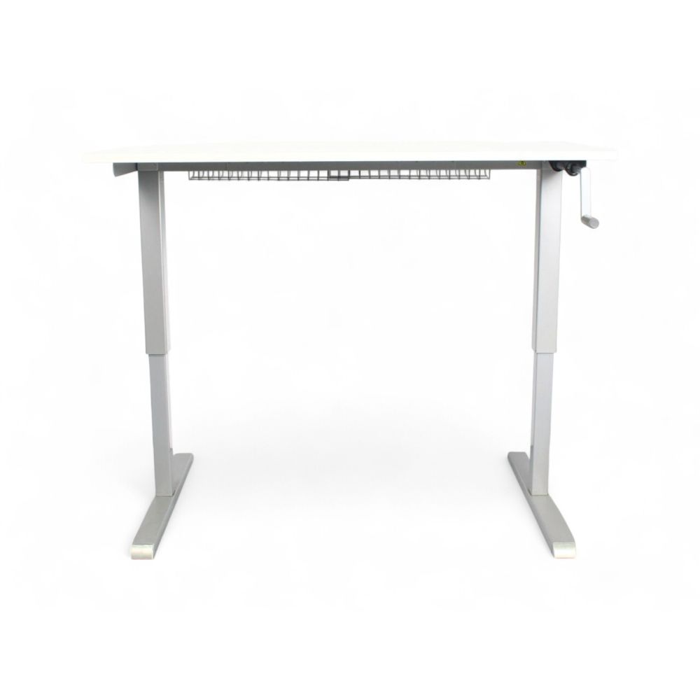 Pro-Office zit/sta slingerbureau, 140x80 cm, alu-nieuw blad naar keuze