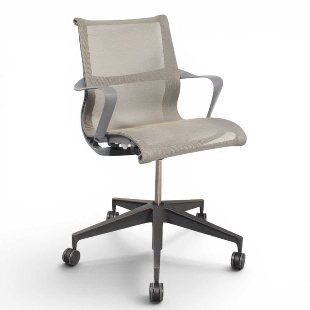 Herman Miller Setu vergaderstoel, taupe-graphite
