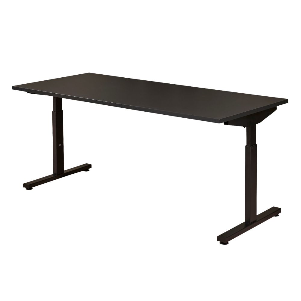 Recht T-poot bureau ''ALL BLACK!'' 160x80cm