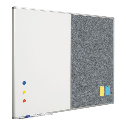 Combi prikbord - whiteboard, 120x90cm