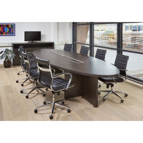 Executive vergadertafel, 420x138cm, black oak