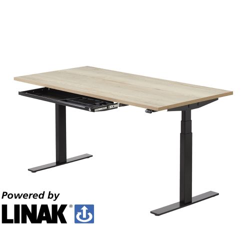 Linak DF2 elektrisch zit/sta bureau, 180x80cm