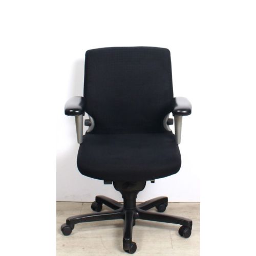 Haworth Comforto 77 bureaustoel, tempur zitting, zwart met geblokte rug