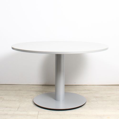 Voortman tafel, rond model, 120cm diameter, aluminium-grijs