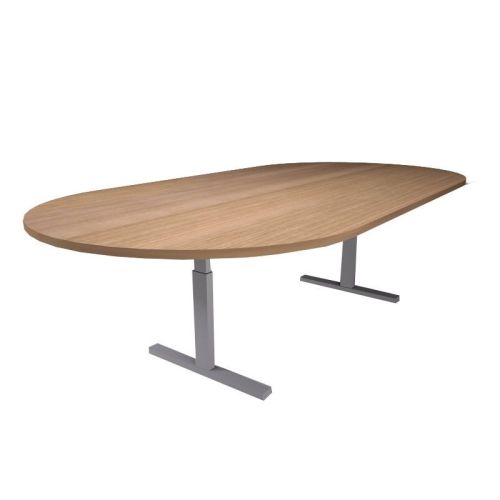 T-poot vergadertafel, ovaal model, 240x120cm