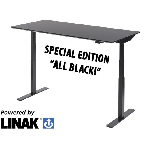 Linak DF2 "ALL BLACK!" elektrisch zit/sta bureau