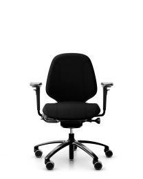 RH Mereo 200 bureaustoel, inclusief armleuningen, NPR1813, zwart frame, gestoffeerd