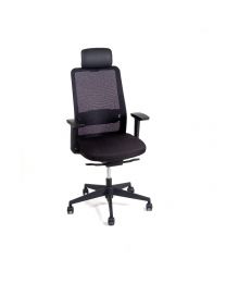 *ACTIE* Salvia EN1335 bureaustoel, zwart, met GRATIS hoofdsteun