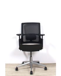 Ahrend 2020 Verta bureaustoel, zwart-aluminium