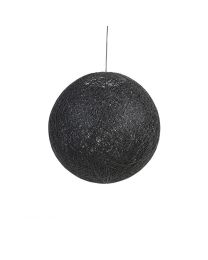 Gevlochten bol hanglamp, zwart, Ø60cm