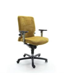 Haworth Comforto 77 bureaustoel, NPR1813, gereviseerd, nieuwe gele stoffering