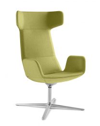 Flexi Lounge fauteuil [FL-BR-R, F27], draaibaar, op stervoet, met kantelfunctie