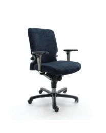 Haworth Comforto 77 bureaustoel, NPR1813, gereviseerd, nieuwe blauwe stoffering