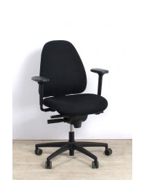 TrendOffice Fun-On bureaustoel, EN-1335, zwarte stof, zwart voetkruis
