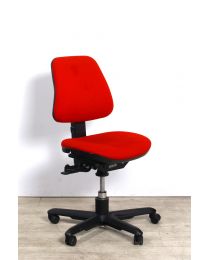 Dauphin Shape bureaustoel, rood gestoffeerd, zonder armleuningen