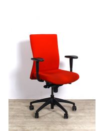 Top-Office bureaustoel, EN1335, rood gestoffeerd