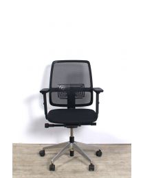 Haworth Comforto D2965 bureaustoel, EN1335, NIEUW zwart gestoffeerd, NPR armleuningen