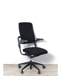 Rohde & Grahl Xenium Classic bureaustoel, EN1335, NPR1813 zitdiepte bereik, NIEUWE zwarte stoffering