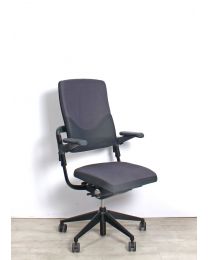 Rohde & Grahl Xenium Classic bureaustoel, EN1335, NPR1813 zitdiepte bereik, grijze stoffering
