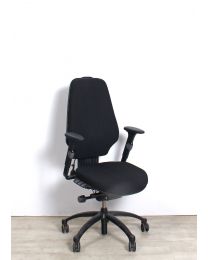 RH Logic 400 bureaustoel (bouwjaar 2018!), NPR1813, zwart, voorzien van lenden luchtpomp!