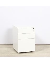 Eco-Office ladenblok, voorzien van 1 hangmaplade en 2 materiaal laden, metaal, wit gelakt