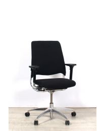 Drabert Salida bureaustoel, NPR1813, zwart gestoffeerd, verchroomd voetkruis