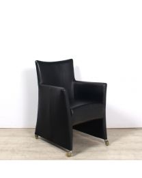 Bert Plantagie Shadow design stoel, verrijdbaar, zwart leder