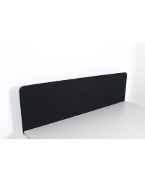Geluidswerende voorzetwand, zwarte polyester stof, 160 x 51 cm
