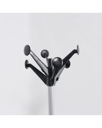 Staples vrijstaande kapstok, aluminium-zwart, 180cm hoog