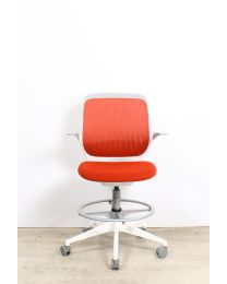 Steelcase Cobi, werkstoel, wit-rood