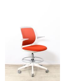 Steelcase Cobi, werkstoel, wit-rood