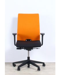 Haworth Comforto D3975P Bureaustoel, zwart/oranje gestoffeerd