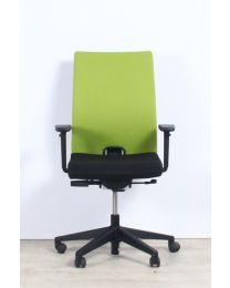Haworth Comforto D3975P Bureaustoel, zwart/groen gestoffeerd