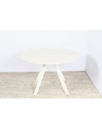Vepa VPAX vergadertafel, rond model, ⌀ 120 cm, warm grijs blad
