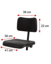 Werkstoel KM200, rubberschuim zitting en rug