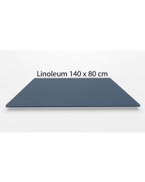 Linoleum MDF rechthoek blad, beveled edge, 140 x 80 cm