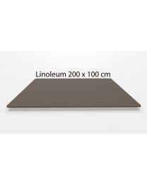 Linoleum MDF rechthoek blad, beveled edge, 200 x 100 cm