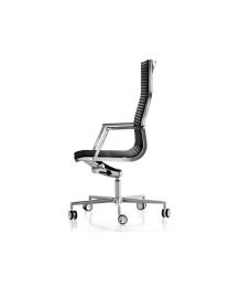 Luxy Nulite Ribbed directie bureaustoel, ergonomische vormgeving, leder
