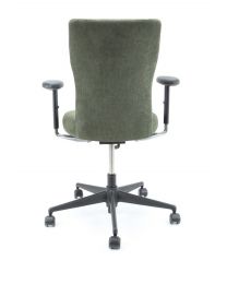 Vitra T-chair bureaustoel, gereviseerd, nieuwe groene stoffering